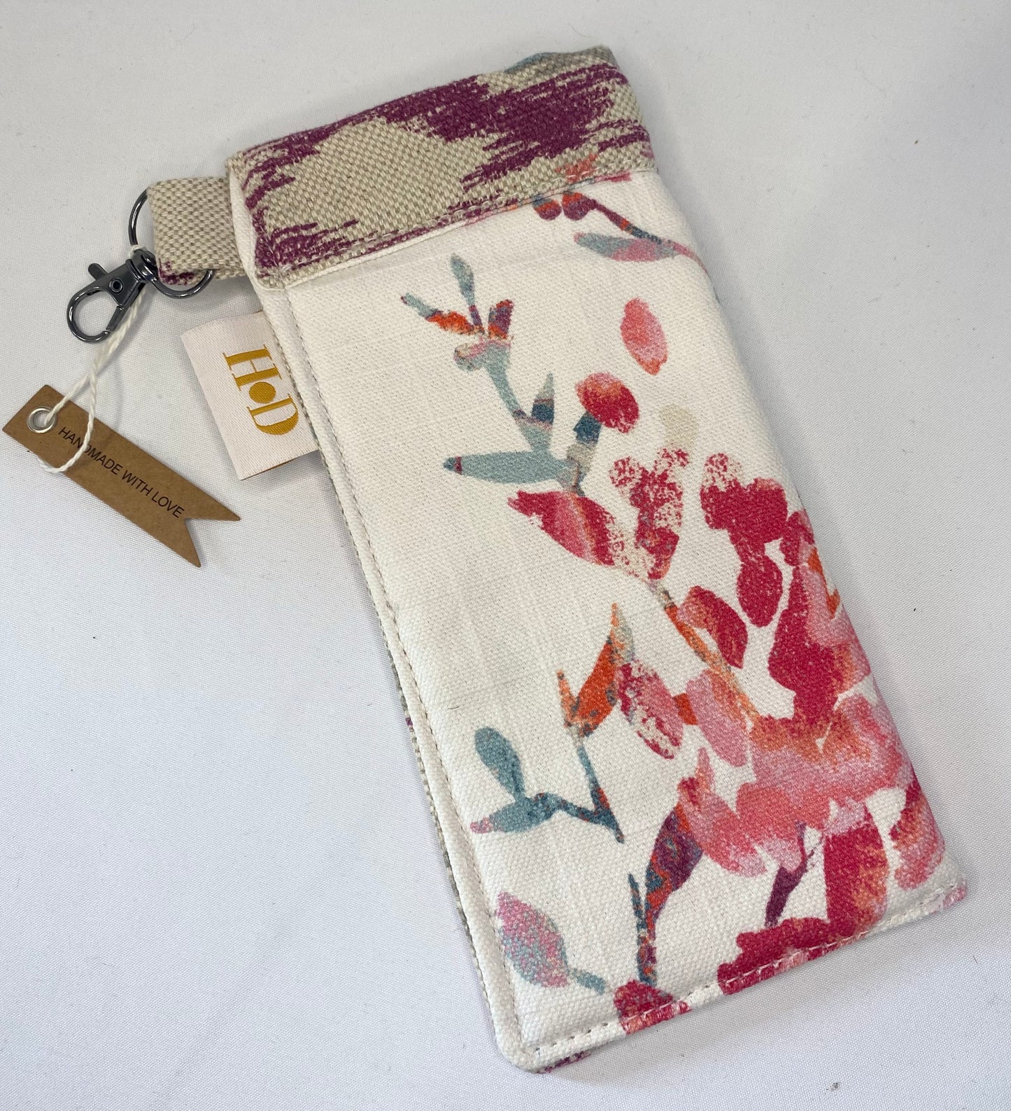 Pink Contrast Foxglove Glasses Case