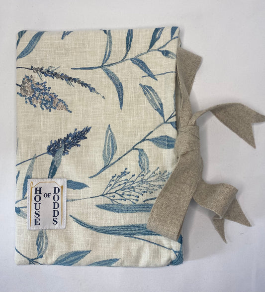 Blue Embroidered Book Bag