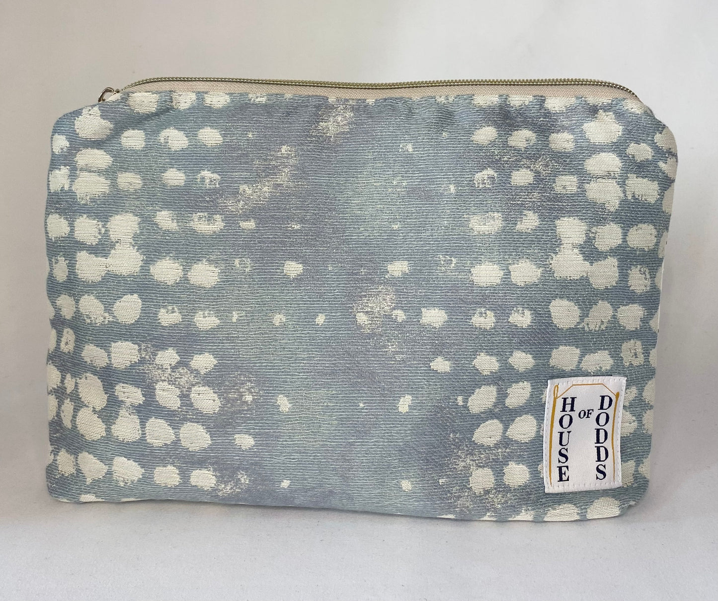 Blue and sliver silk Cosmetic bag