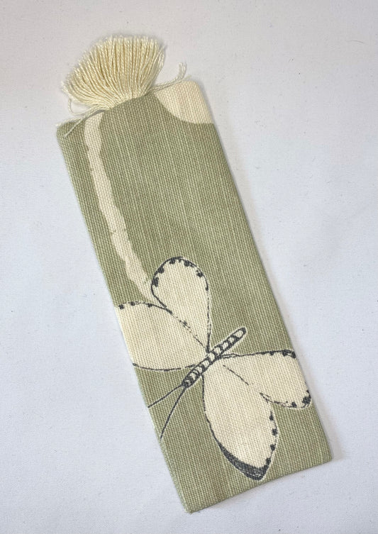 Textile product with butterfly design on a white background