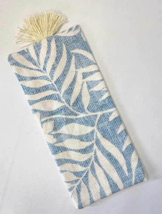 Blue Jungle - Handmade Fabric Bookmark
