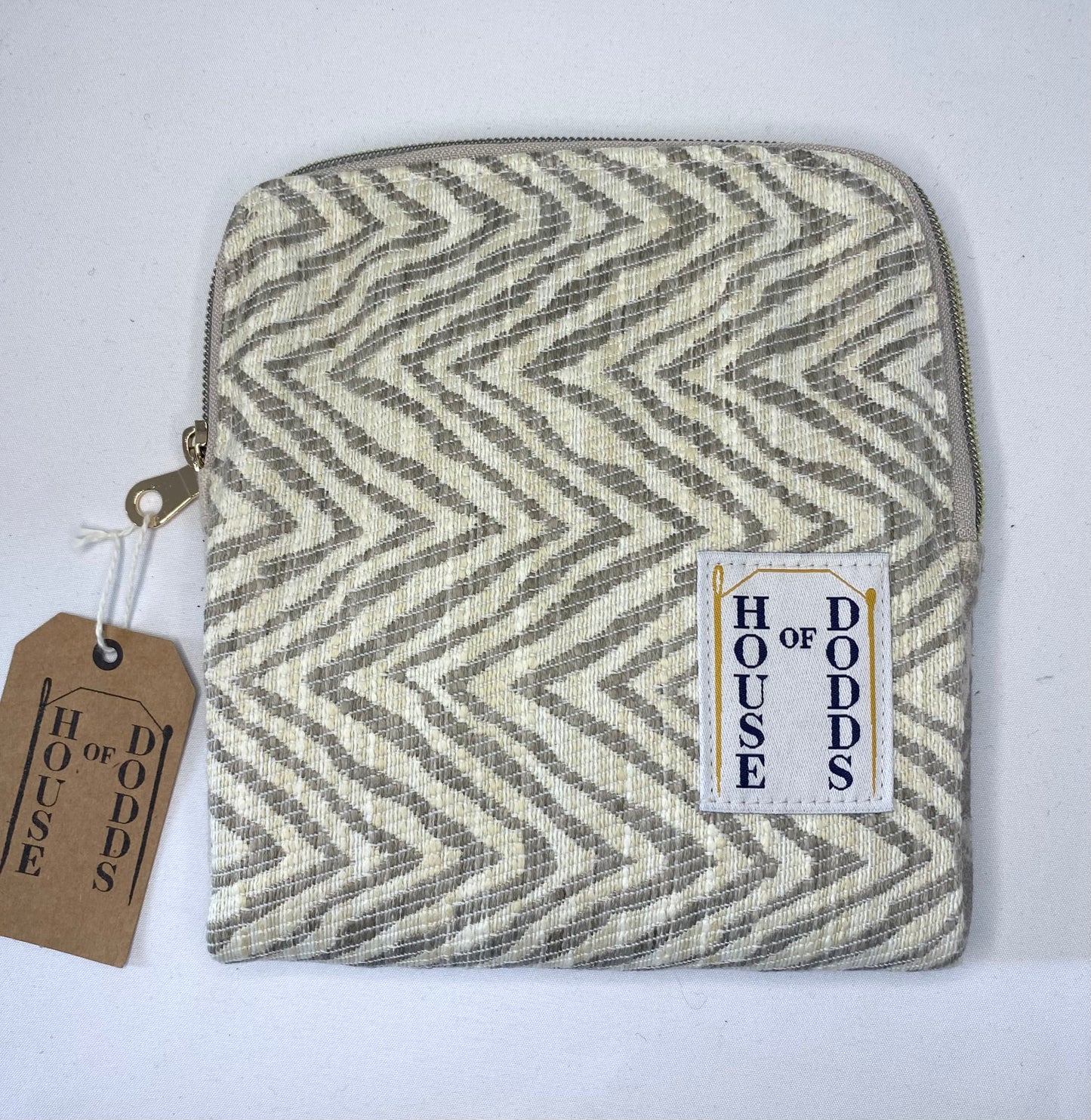 Grey Zebra Purse with sliver Lining