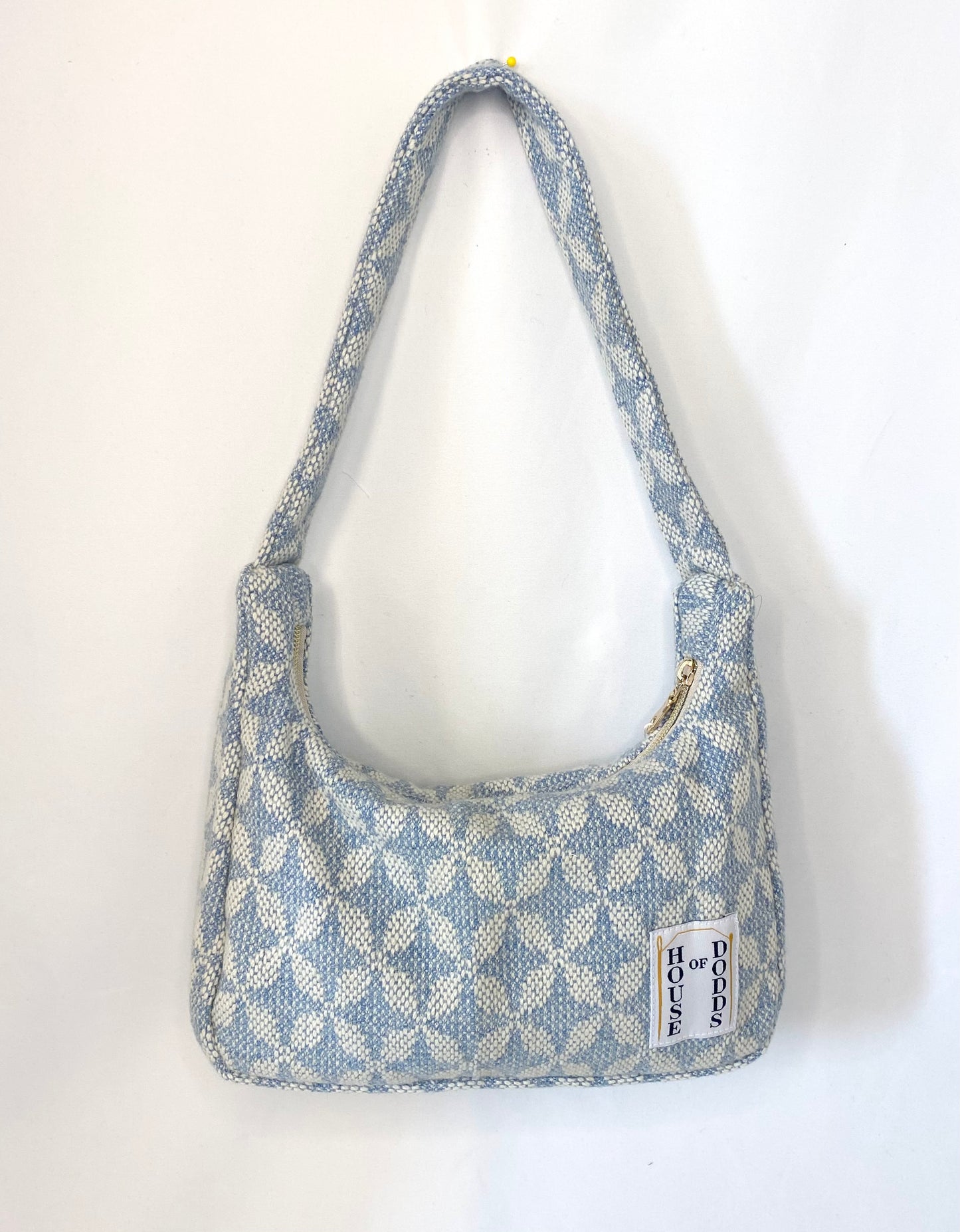 Blue Geometric Hand Bag