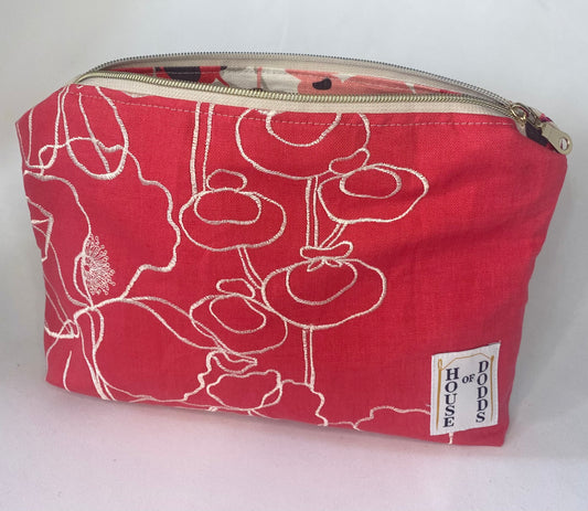 Red poppy Cosmetic bag
