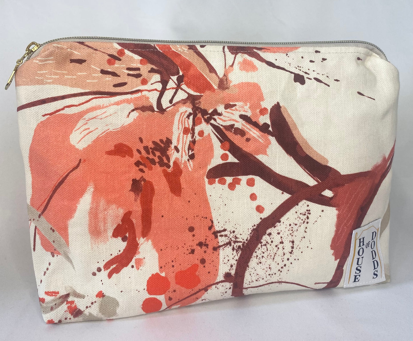 Red floral Cosmetic bag