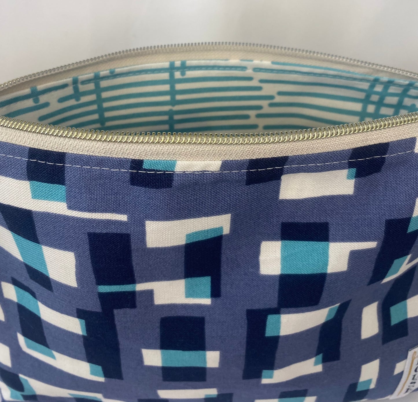 Purple Geometric abstract Cosmetic bag