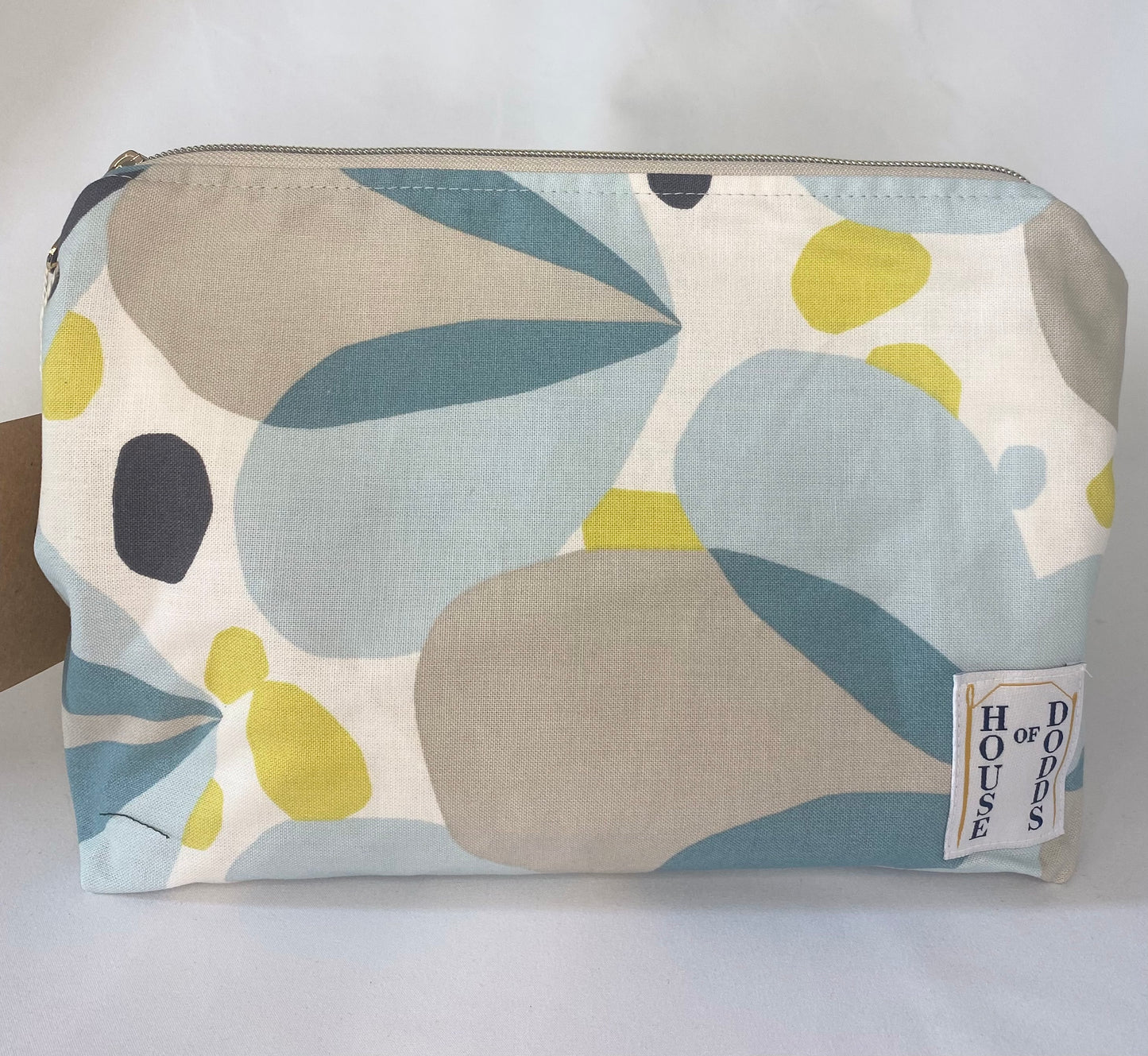 Abstract floral Yellow Cosmetic bag