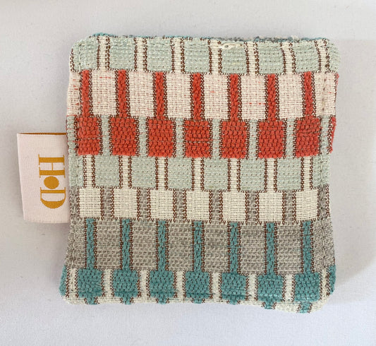 Grey and Orange Velvet - Card Holder