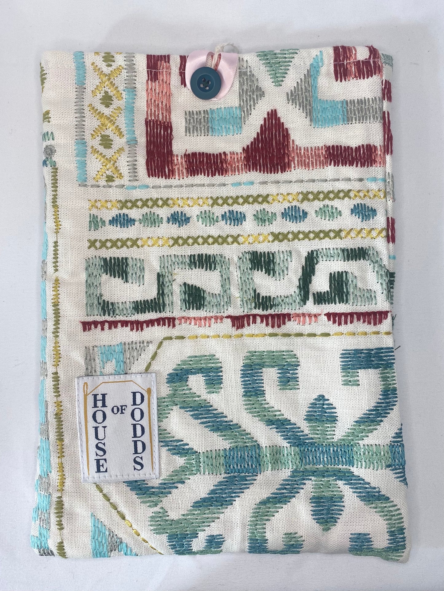 Playful Embroidered Book Bag