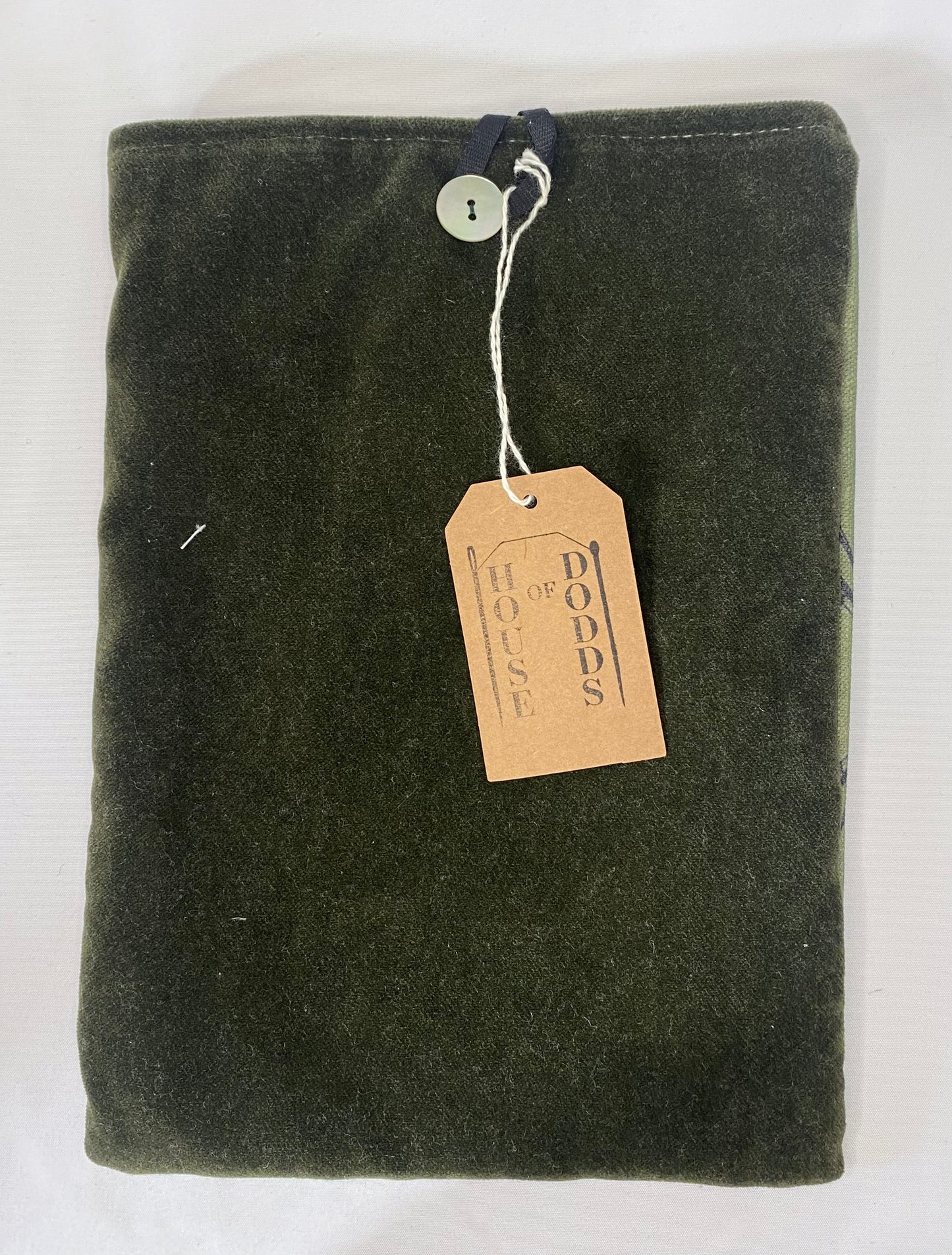 Pheasant and Green velvet Book Bag