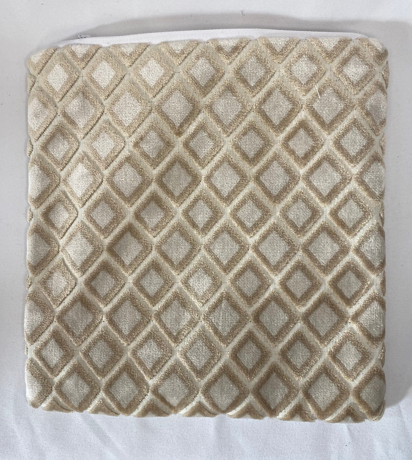 Camel Velvet and embroidered Travel Pouch