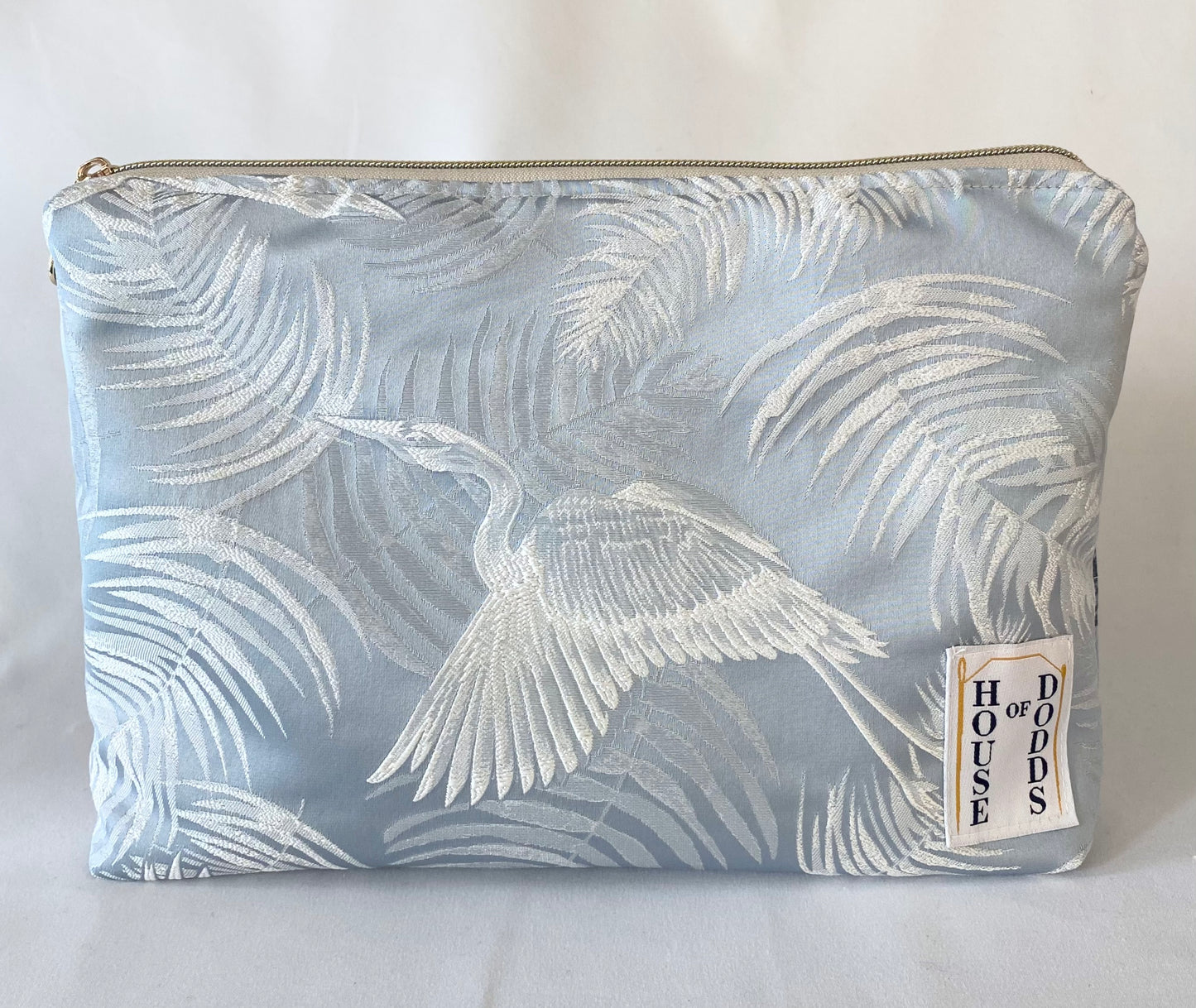 Baby Blue Bird Cosmetic bag with water resistant lining