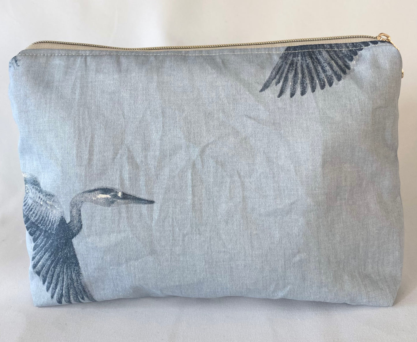 Baby Blue Bird Cosmetic bag with water resistant lining
