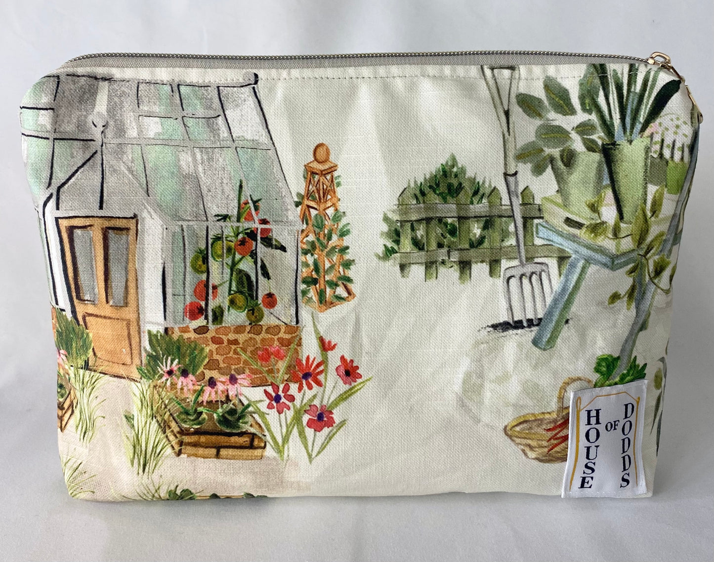 Winter Greenhouse Cosmetic bag with water resistant lining