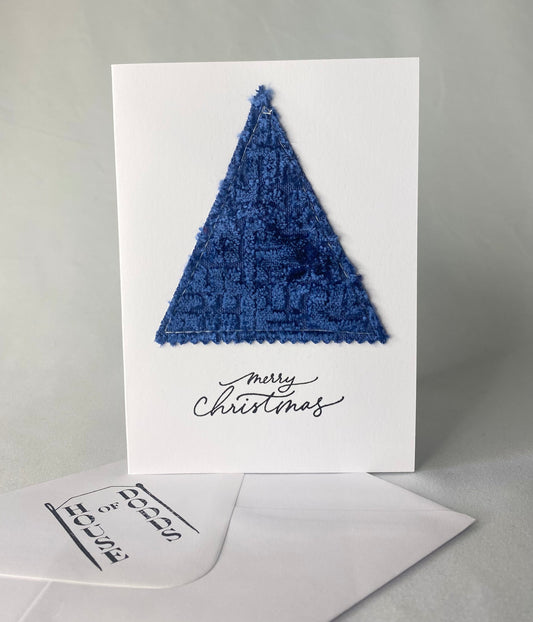 Blue Velvet Christmas Tree Card!
