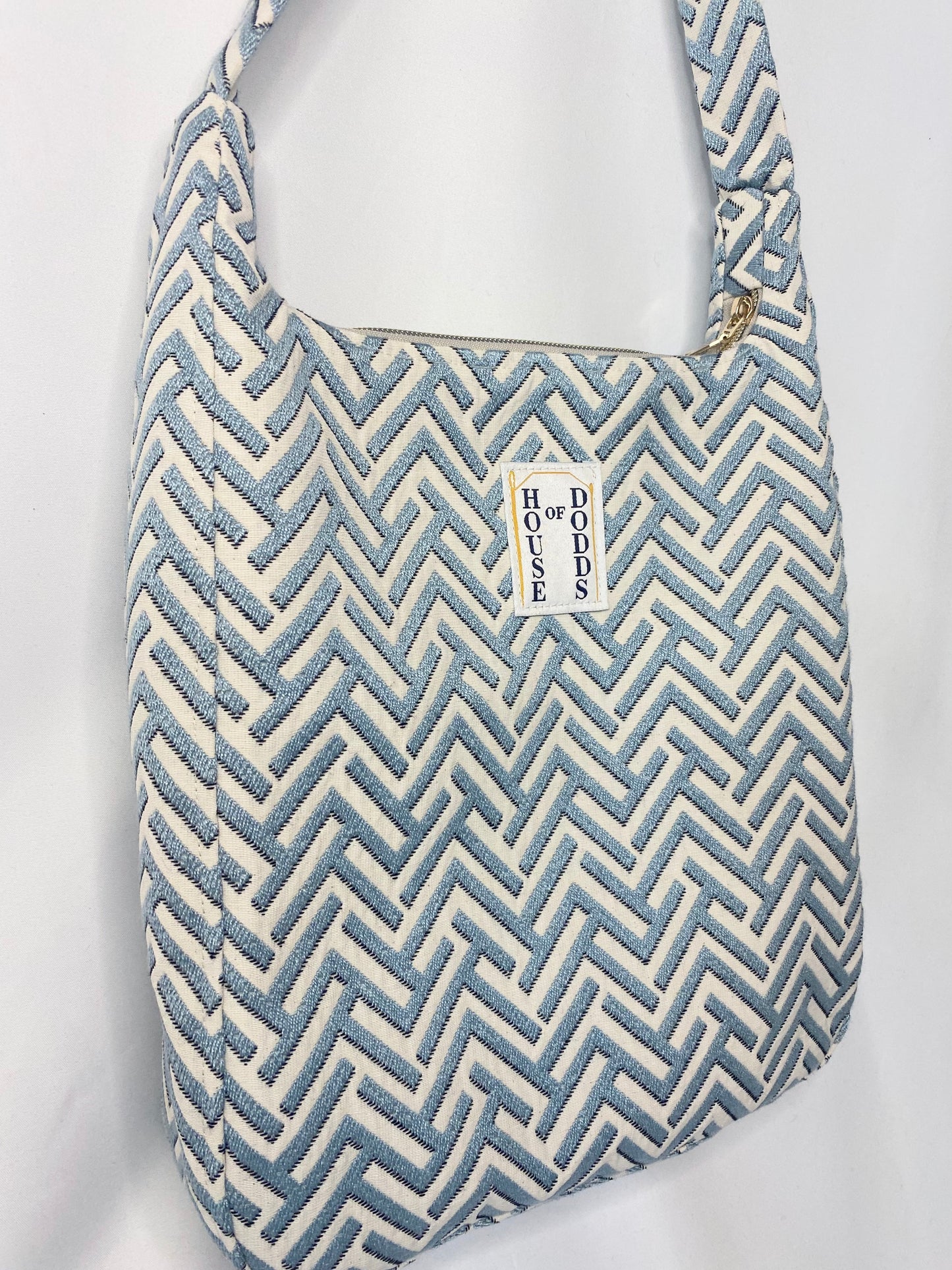 Blue Geometric Large Hand Bag