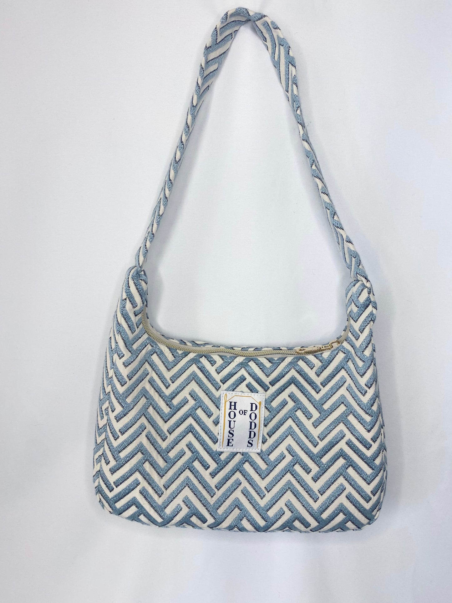 Blue Geometric Hand Bag