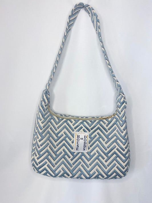 Blue Geometric Hand Bag