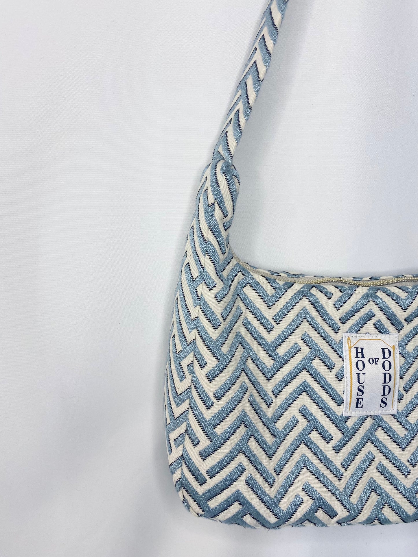 Blue Geometric Hand Bag