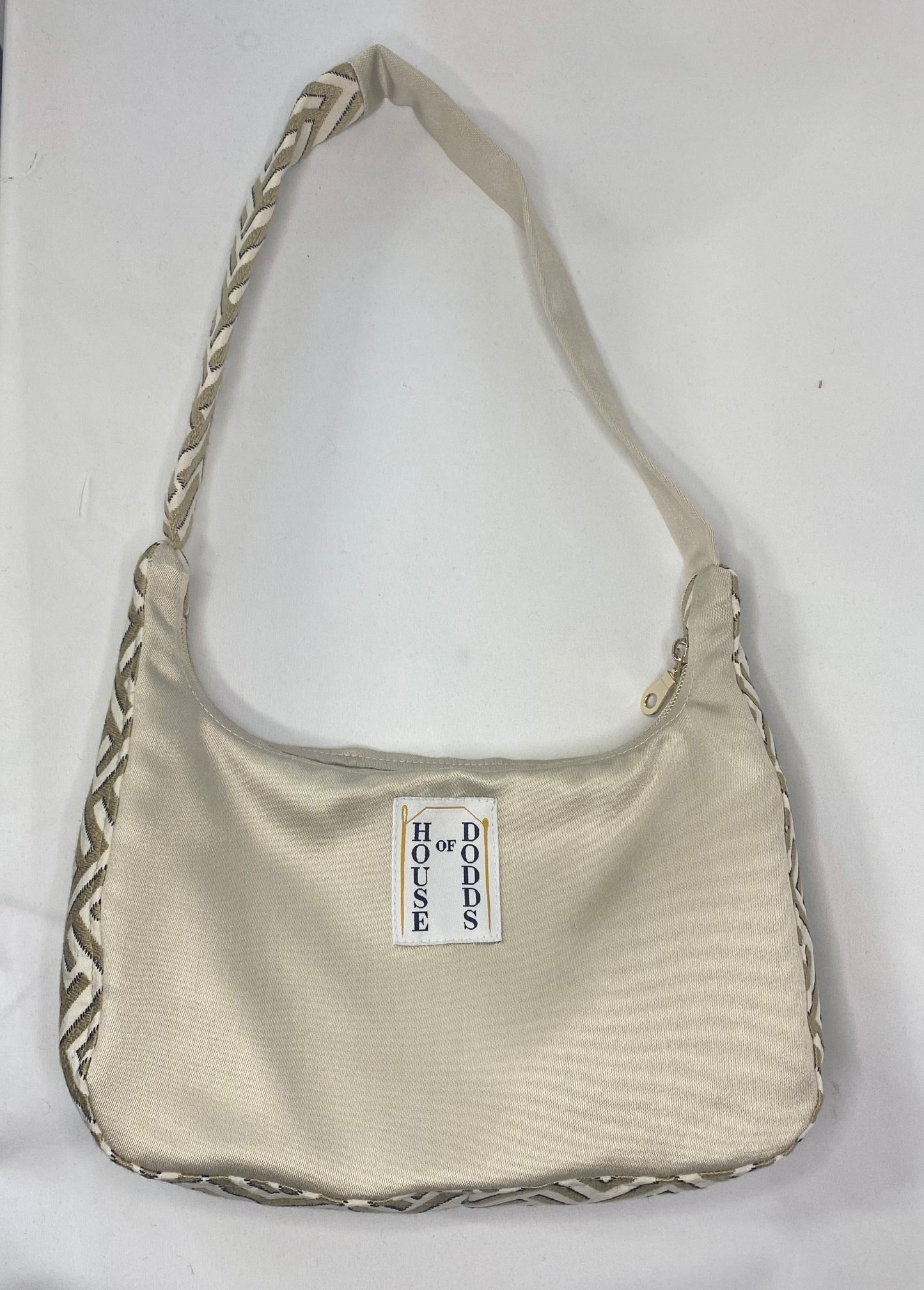 Gold Geometric with silk Hand Bag