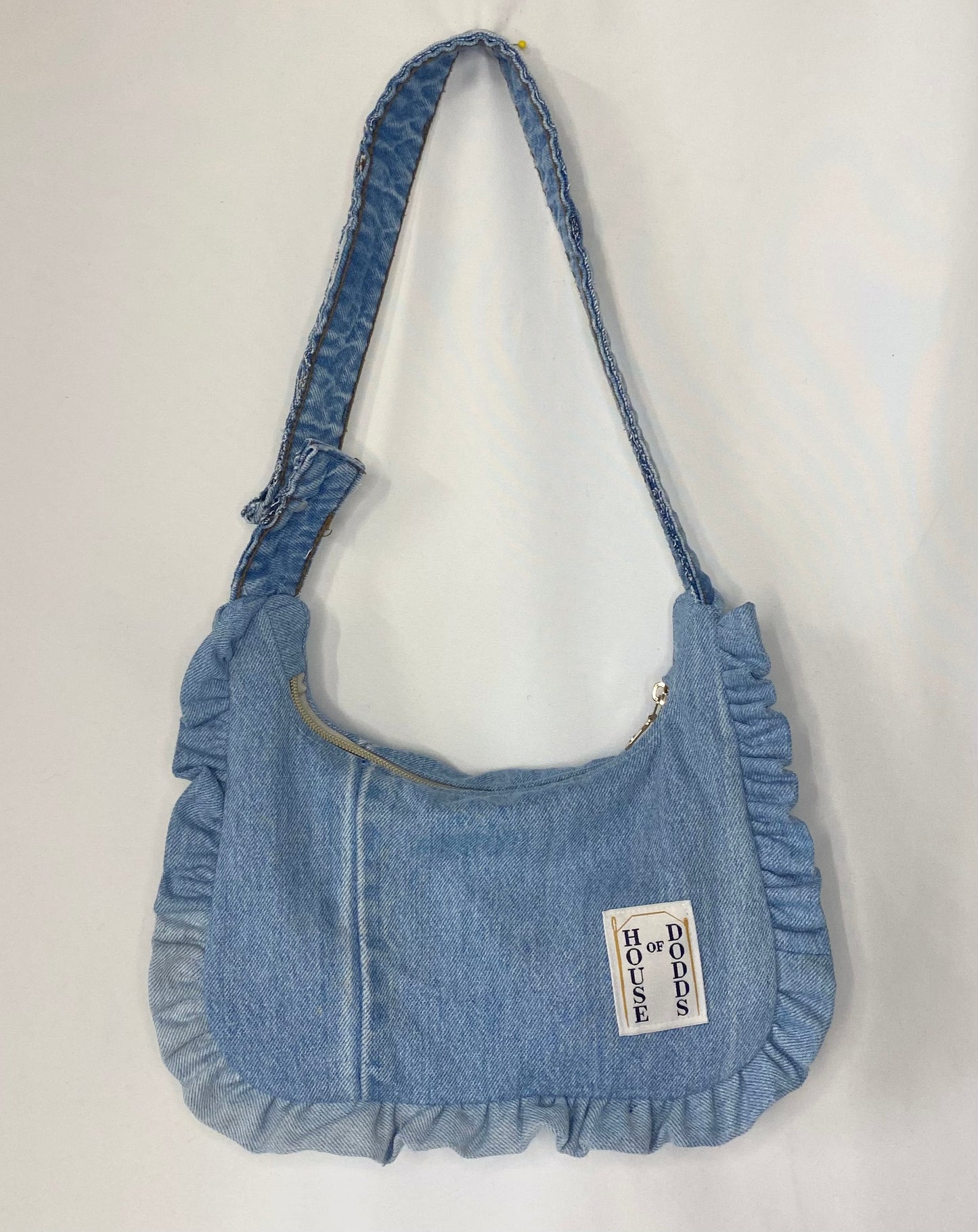 Denim Frill Hand Bag