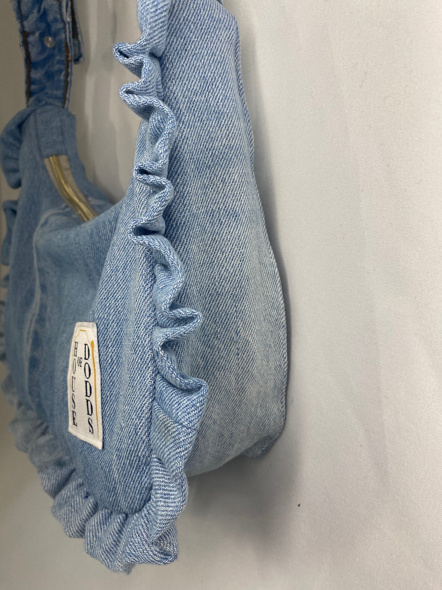 Denim Frill Hand Bag