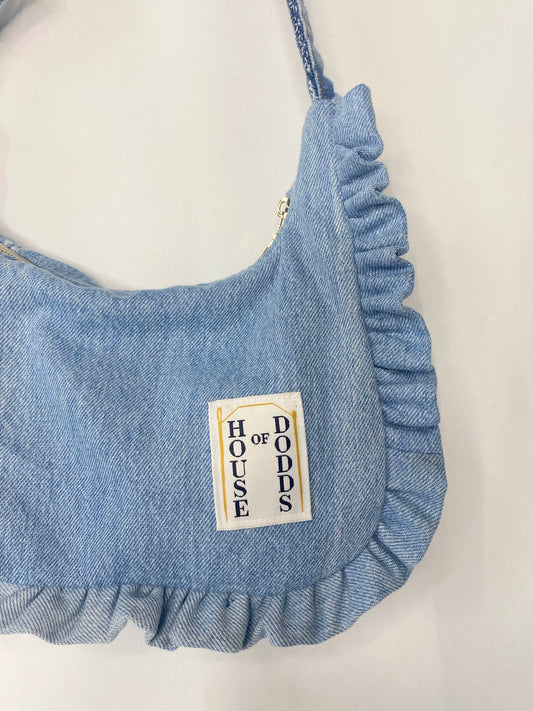 Denim Frill Hand Bag
