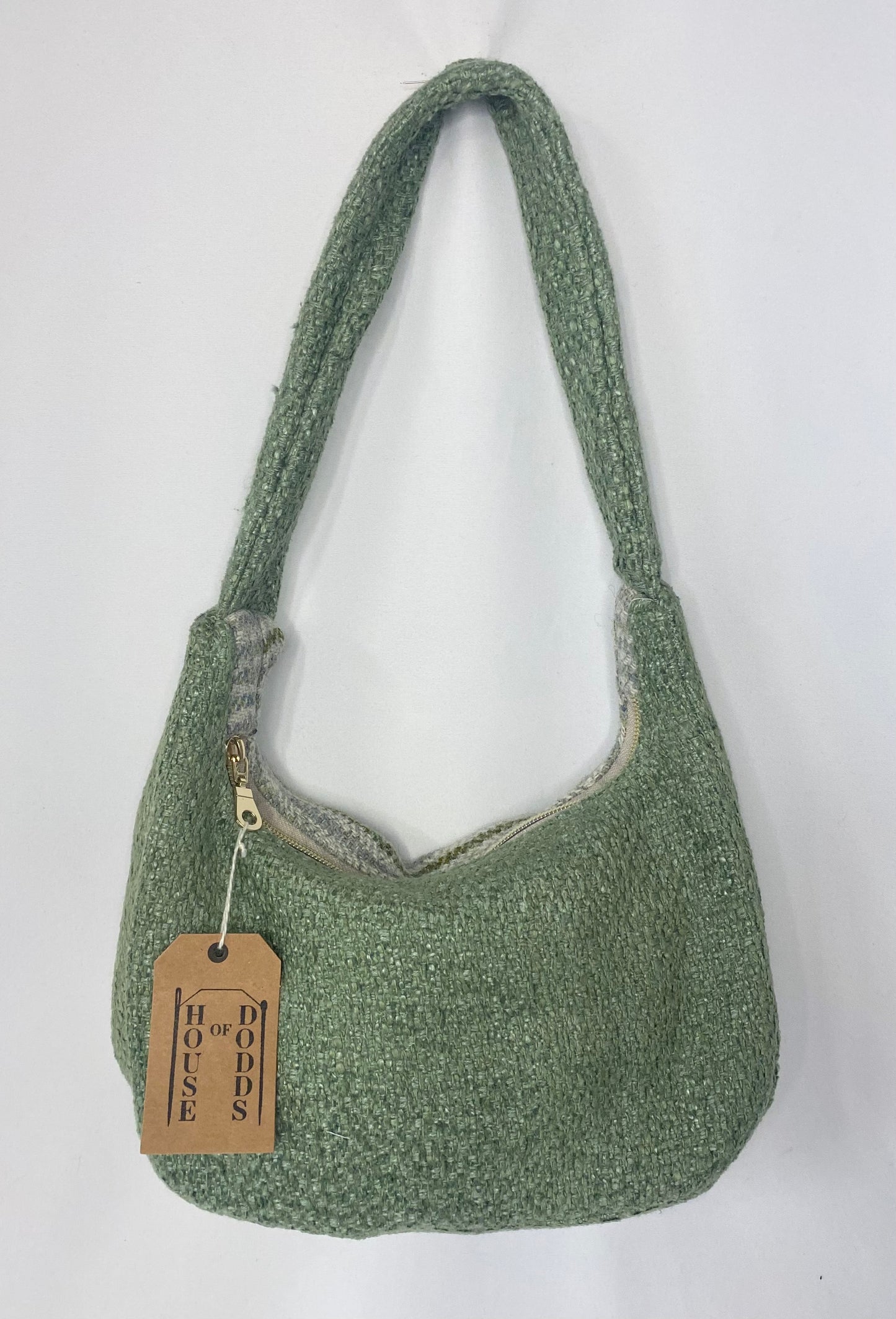 Woollen Stripe with Green back Hand bag