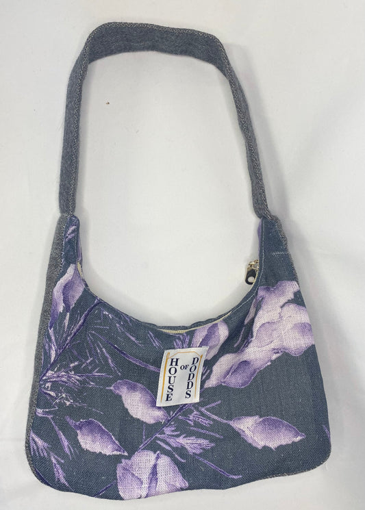 Charcoal and Lilac Woven Hand Bag