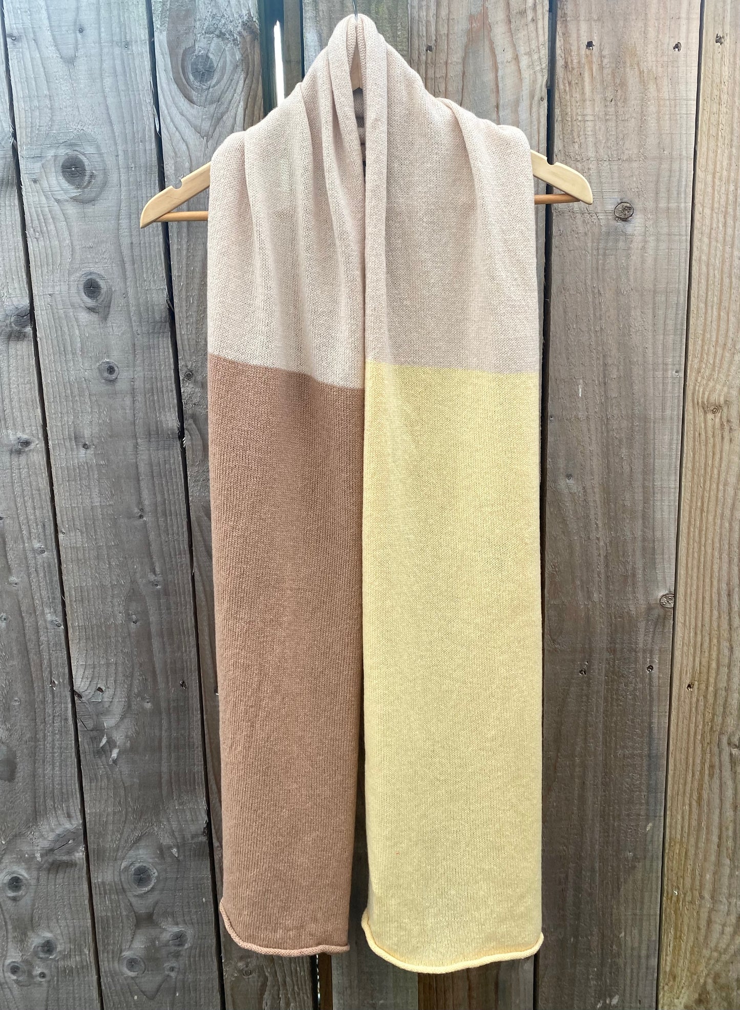 Lambswool Scarf – Yellow, Camel, and Beige
