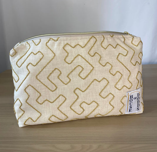 Yellow Textured Cosmetic bag