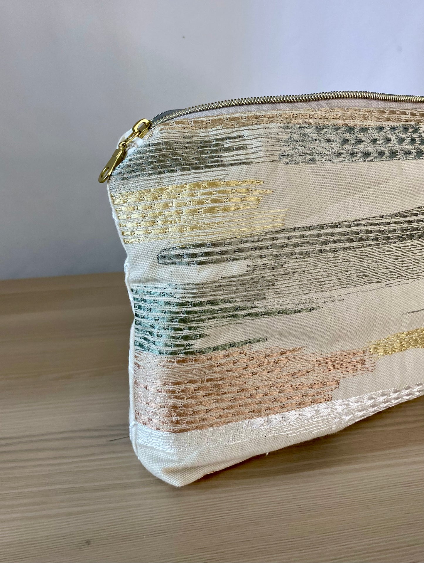 Gold Textured Cosmetic bag