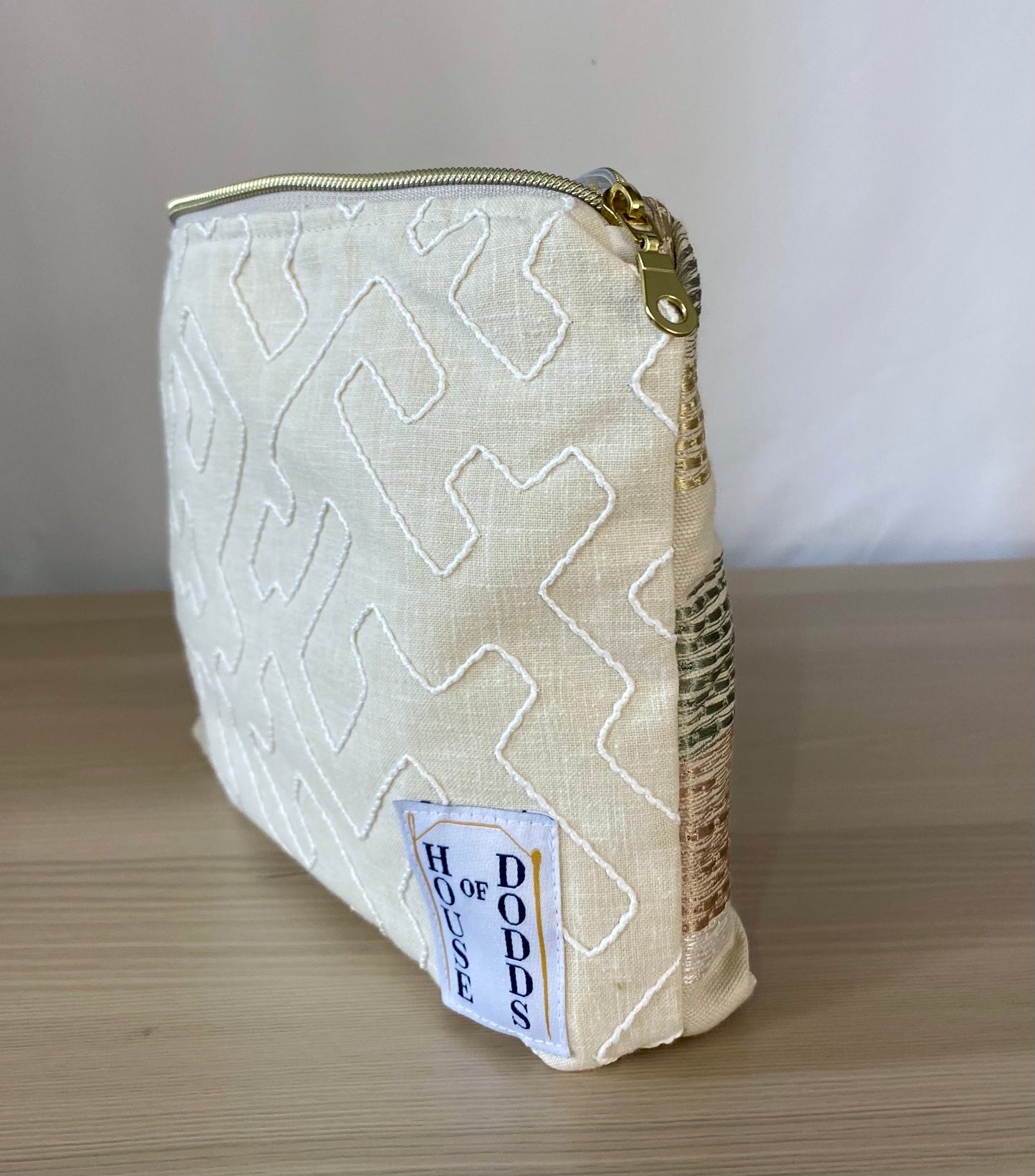 Gold Textured Cosmetic bag