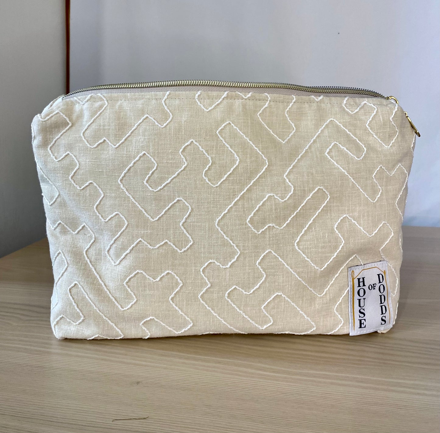 Gold Textured Cosmetic bag