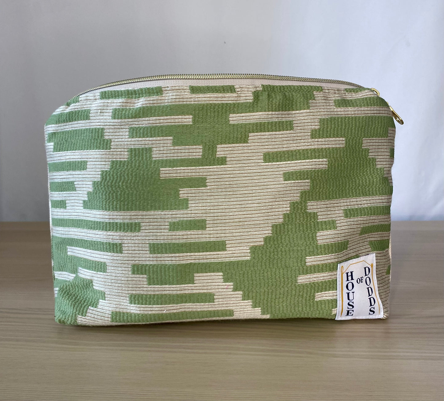 Green Geometric Cosmetic bag