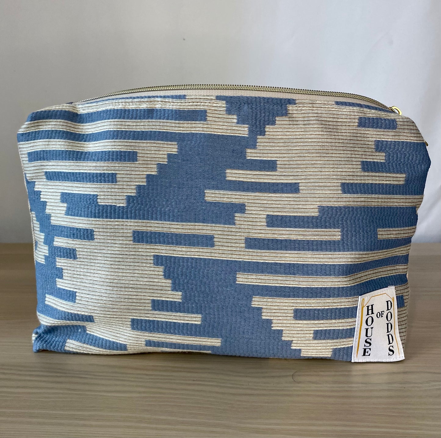 Blue Geometric Cosmetic bag