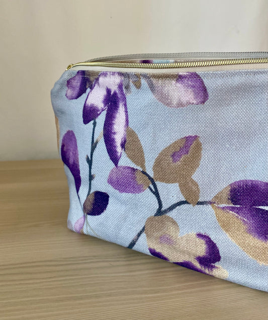 Purple Flower Cosmetic bag