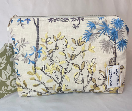 Gold Cosmetic bag with water resistant lining