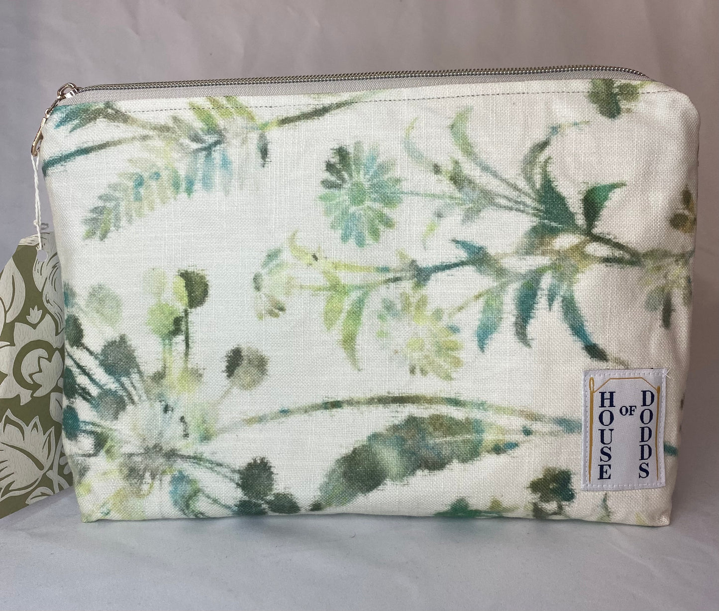 Blue watercolour Cosmetic bag with water resistant lining