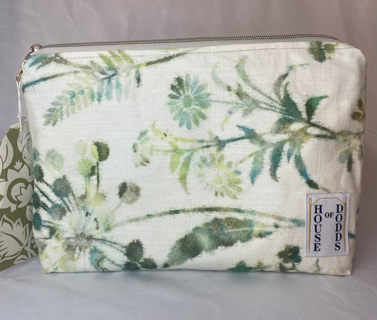 Blue watercolour Cosmetic bag with water resistant lining