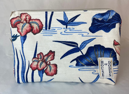 Red Cosmetic bag with water resistant lining