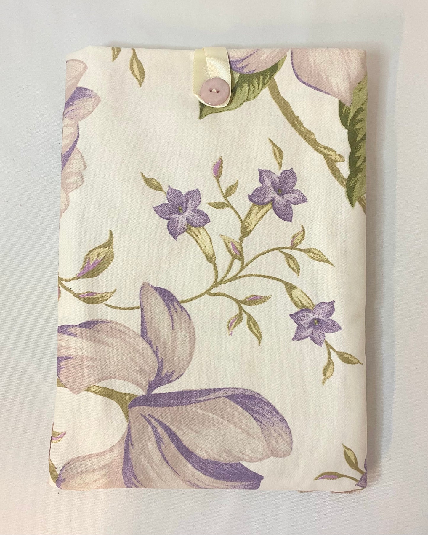 Lilac with Velvet button Book Bag