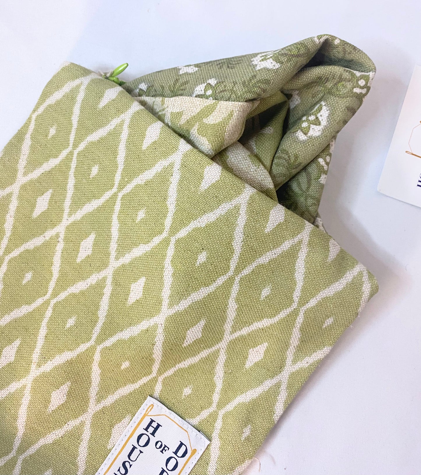 Green Cotton Travel Pouch