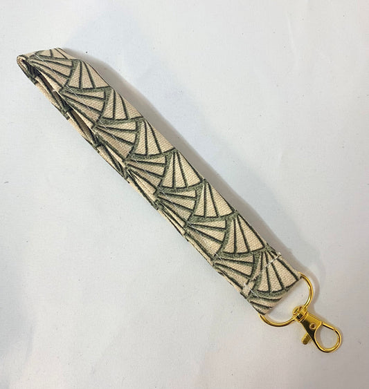 Green Abstract with Gold Clasp -Key Holder