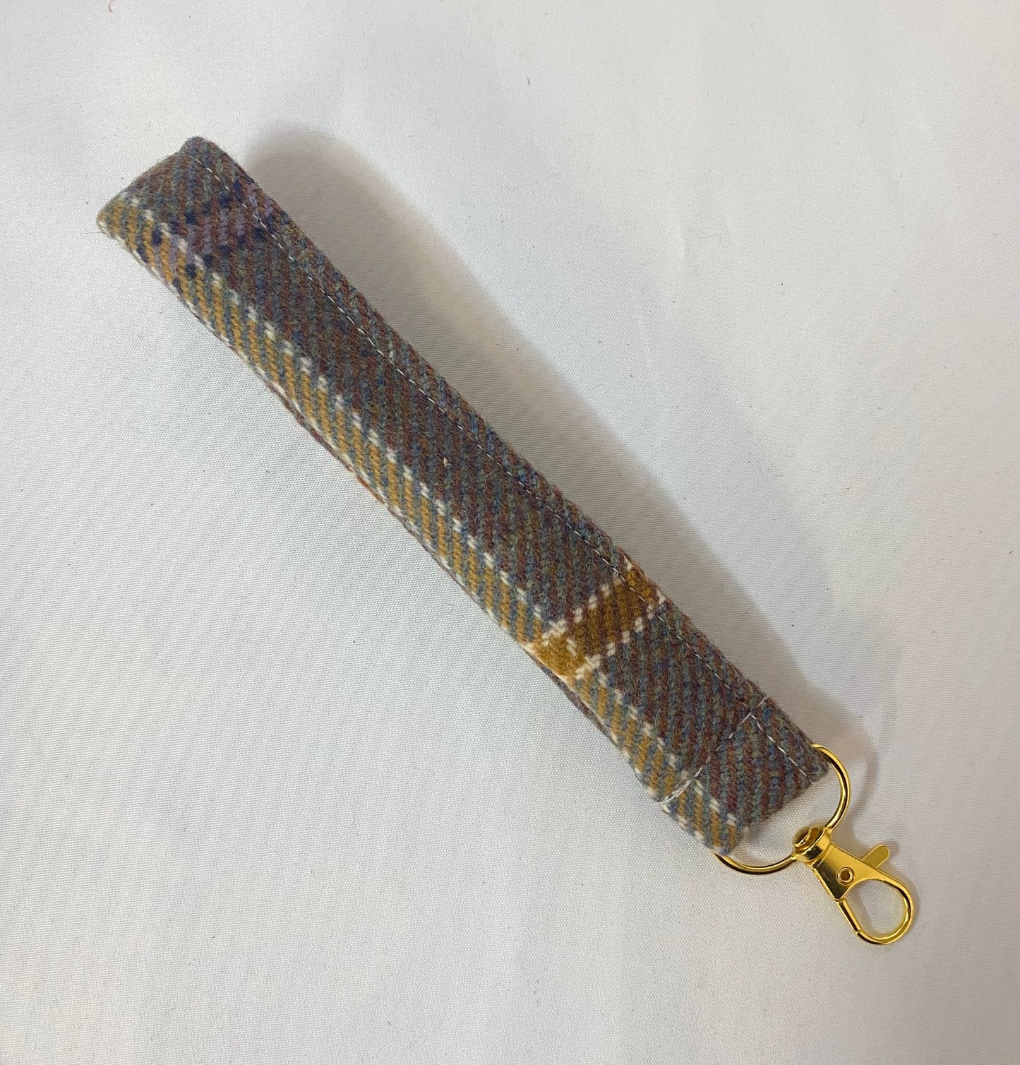 Gold Tartan with Gold Clasp -Key Holder