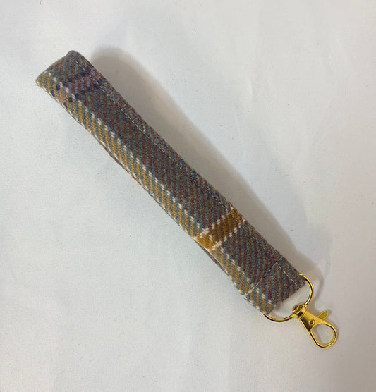 Gold Tartan with Gold Clasp -Key Holder
