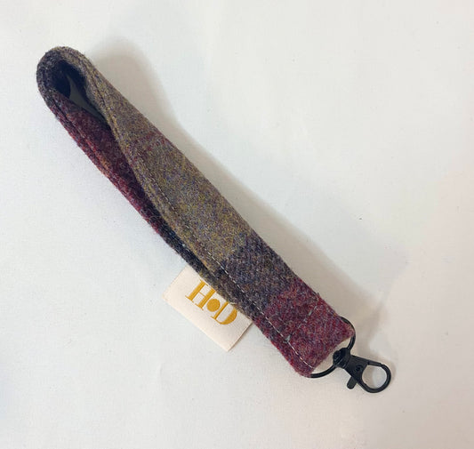 Purple Tartan with Black Clasp -Key Holder
