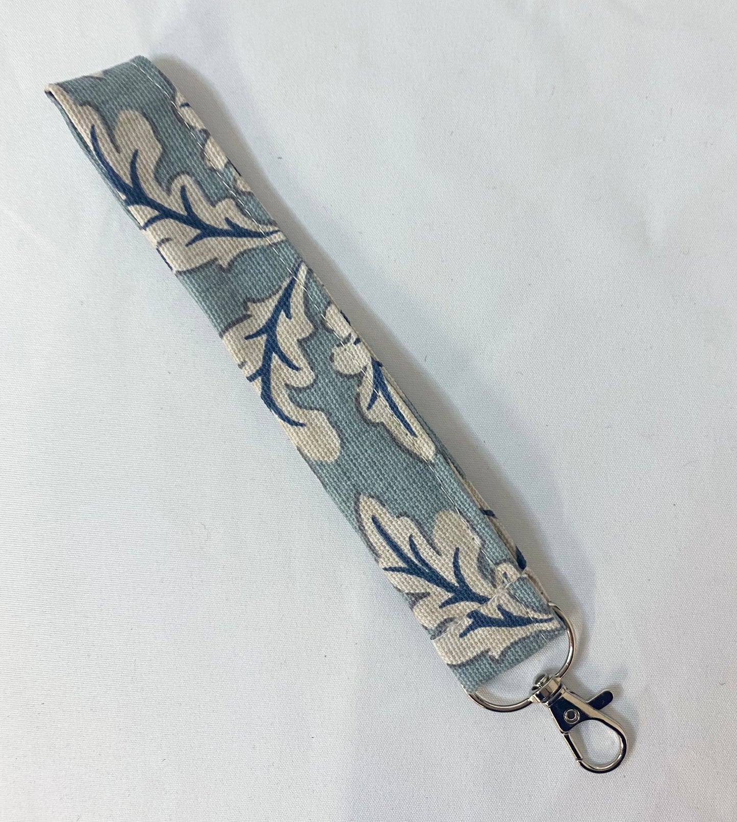 Blue Leaf with Silver Clasp -Key Holder