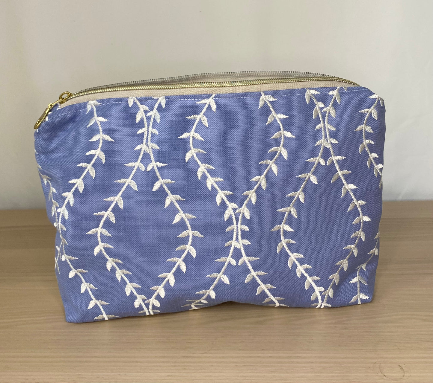 Fiorella Blue Flower Cosmetic Bag