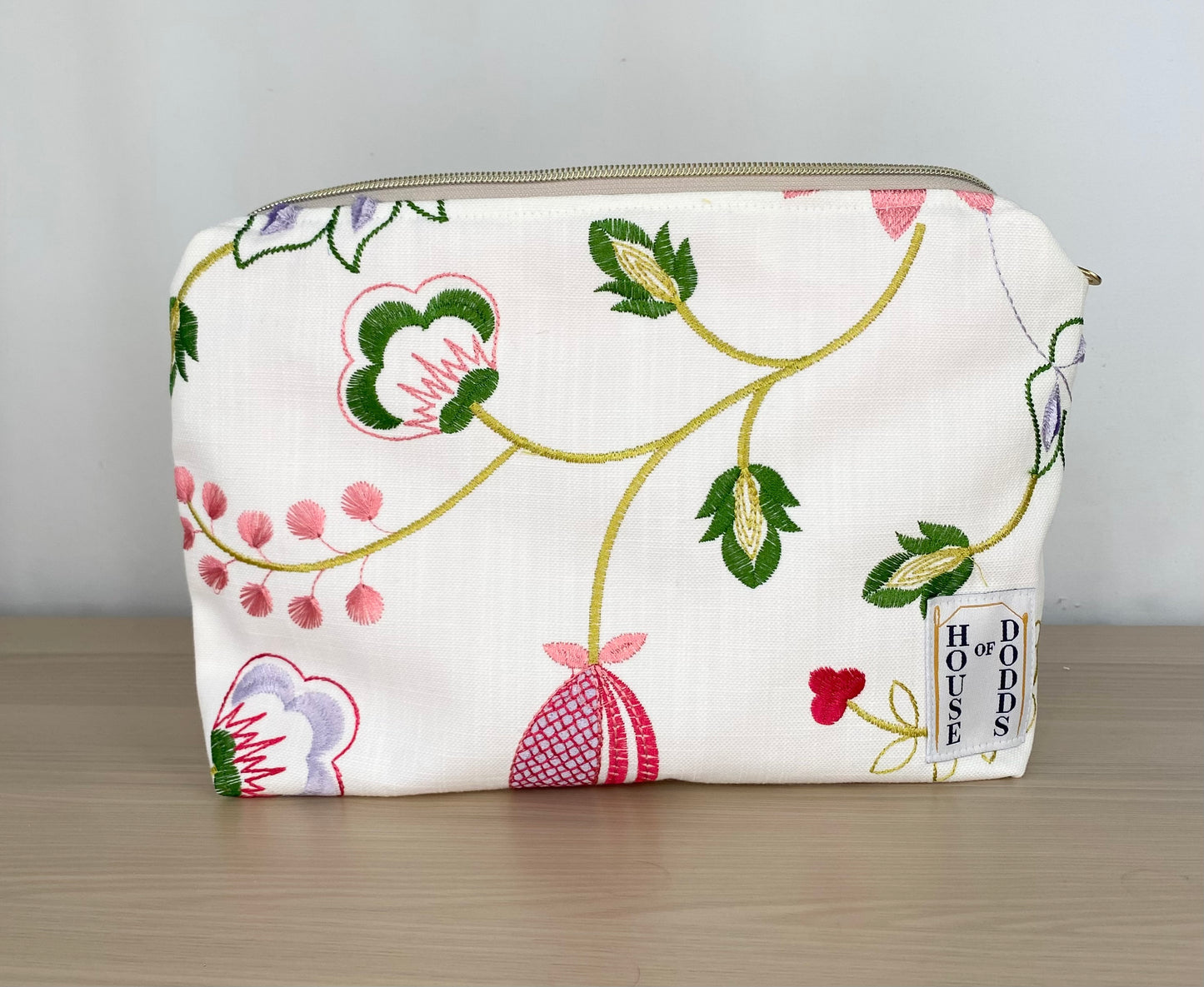 Fiorella Pink Flower Cosmetic Bag